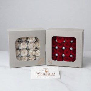 Confezione da 12 rose stabilizzate piccole